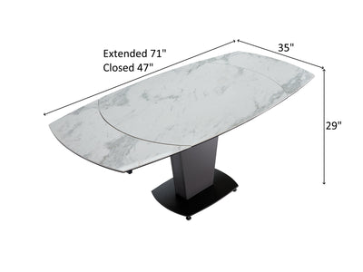 Stares 2417 DT 71" / 47" Wide Extendable Dining Table