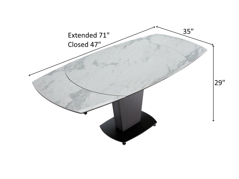 Stares 2417 DT 71" / 47" Wide Extendable Dining Table