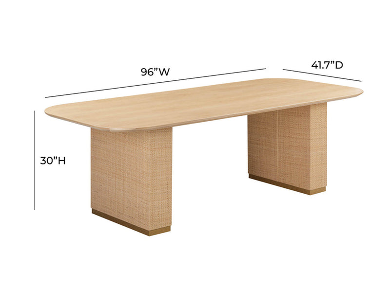 Akiba 96" Wide 6-8 Person Dining Table