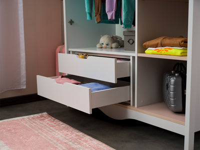 Alya 55" Wide 3 Door Wardrobe