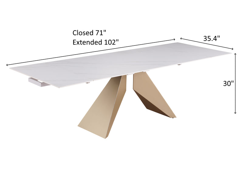 Amelia 102" / 71" Wide Extendable Dining Table