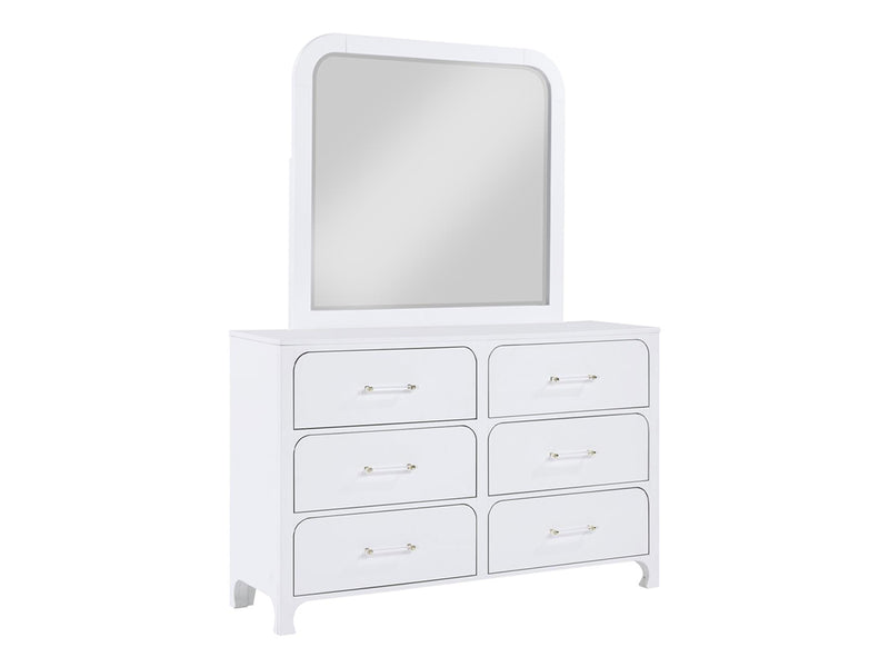 Anastasia 60" Wide 6 Drawer Dresser With Mirror