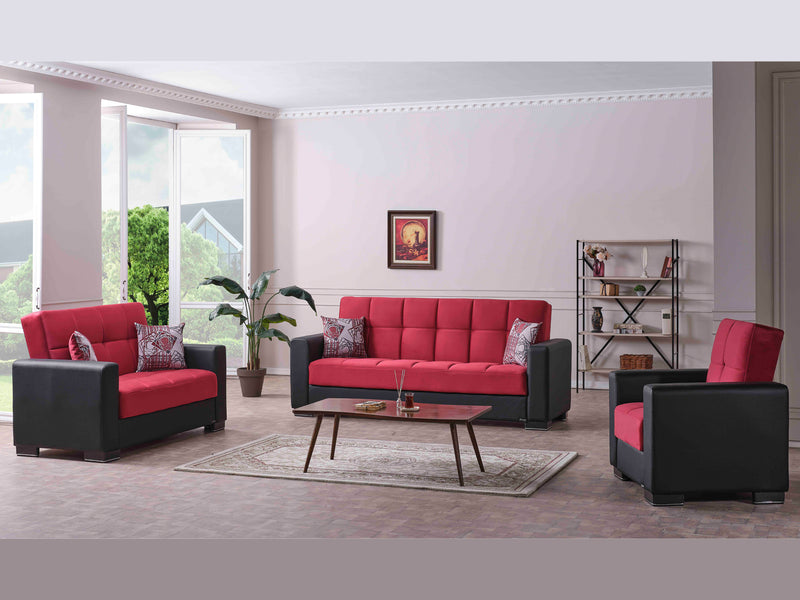 Armada Partial Leather 31" Wide Convertible Armchair