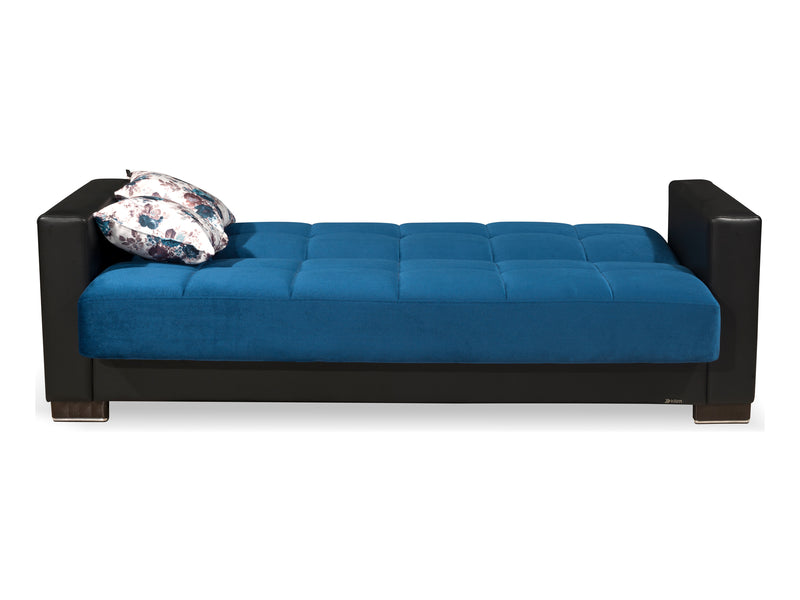 Armada Partial Leather 90" Wide Convertible Sofa