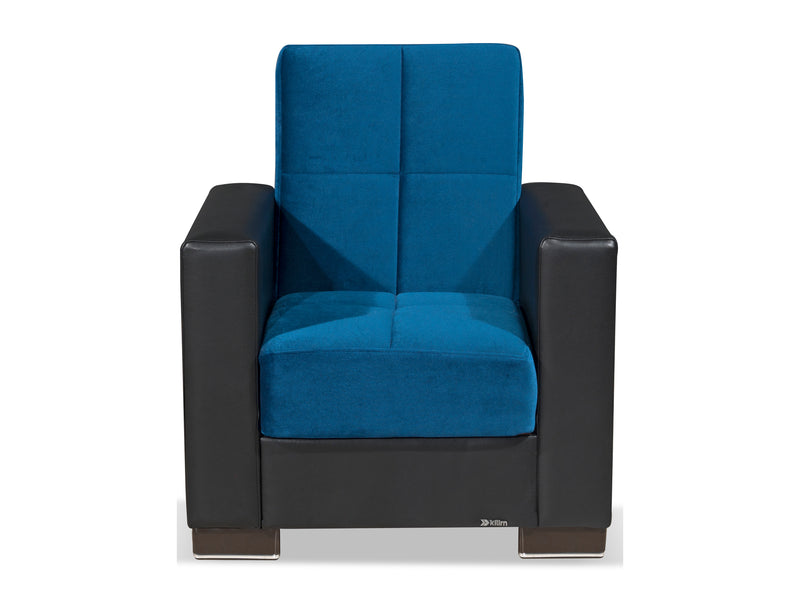 Armada Partial Leather 31" Wide Convertible Armchair