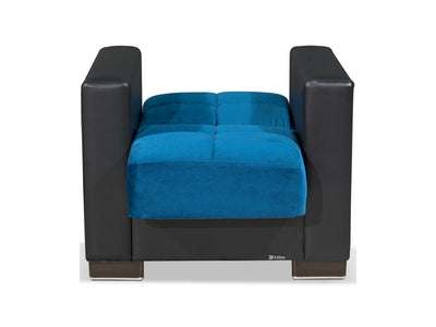 Armada Partial Leather 31" Wide Convertible Armchair