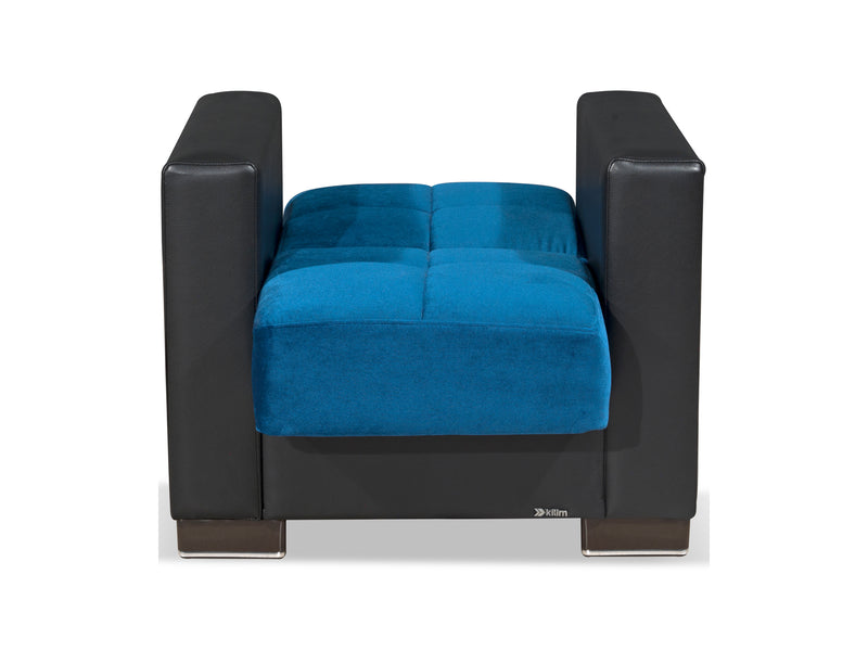 Armada Partial Leather 31" Wide Convertible Armchair