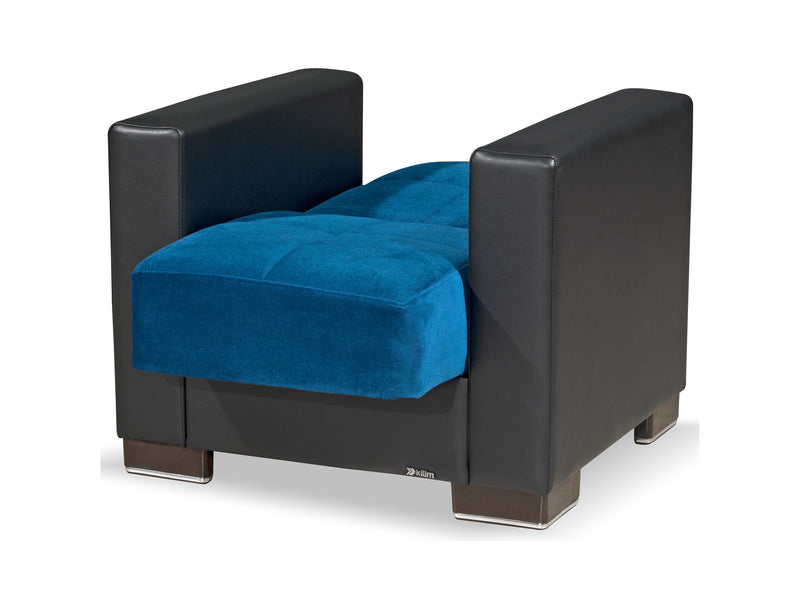 Armada Partial Leather 31" Wide Convertible Armchair