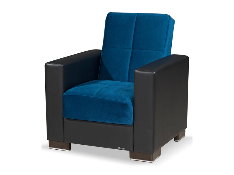 Armada Partial Leather 31" Wide Convertible Armchair