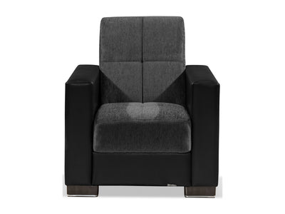 Armada Partial Leather 31" Wide Convertible Armchair