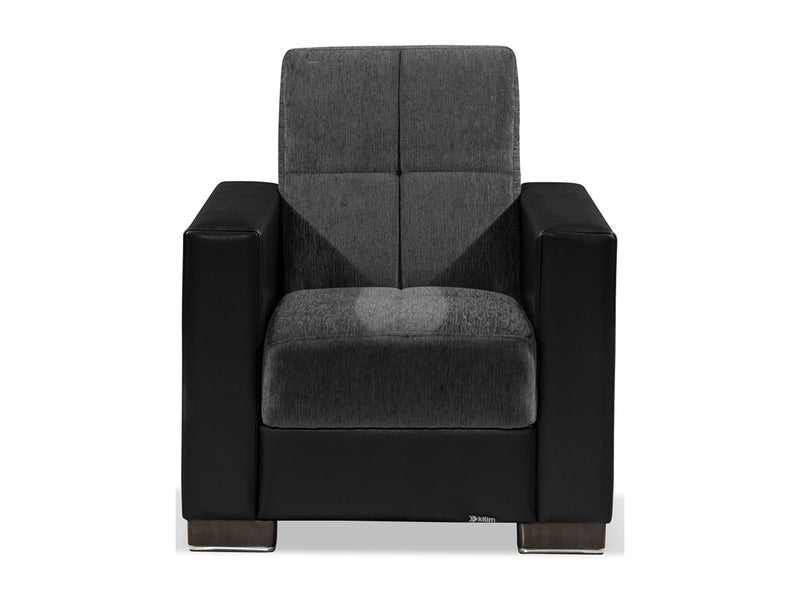Armada Partial Leather 31" Wide Convertible Armchair