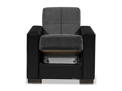 Armada Partial Leather 31" Wide Convertible Armchair