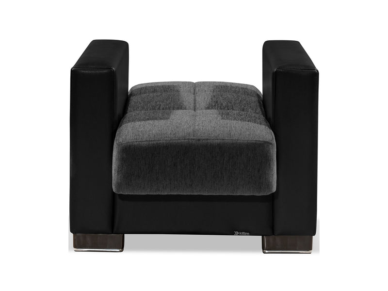 Armada Partial Leather 31" Wide Convertible Armchair