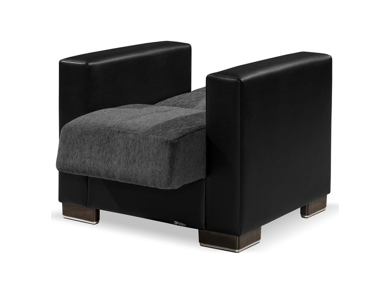 Armada Partial Leather 31" Wide Convertible Armchair