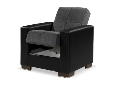 Armada Partial Leather 31" Wide Convertible Armchair
