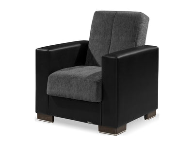 Armada Partial Leather 31" Wide Convertible Armchair