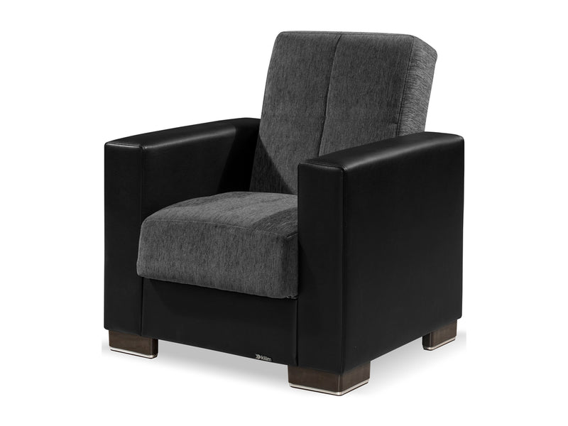 Armada Partial Leather 31" Wide Convertible Armchair