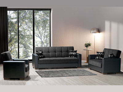 Armada Partial Leather 31" Wide Convertible Armchair