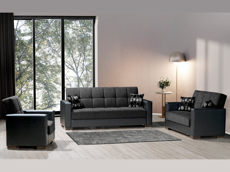 Armada Partial Leather 31" Wide Convertible Armchair