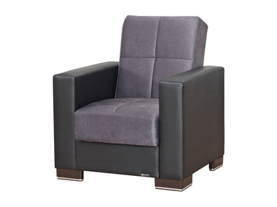 Armada Partial Leather 31" Wide Convertible Armchair
