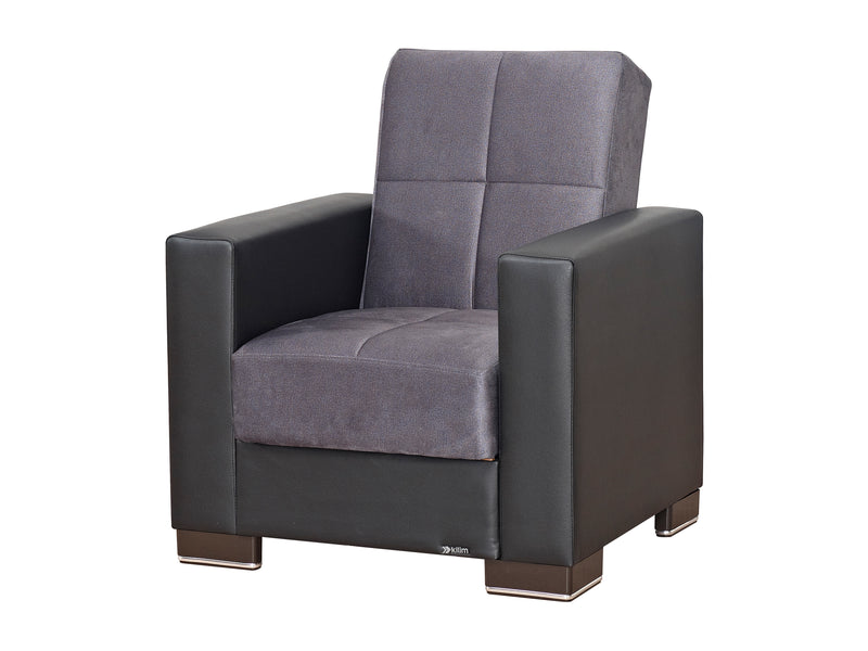 Armada Partial Leather 31" Wide Convertible Armchair
