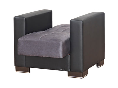 Armada Partial Leather 31" Wide Convertible Armchair