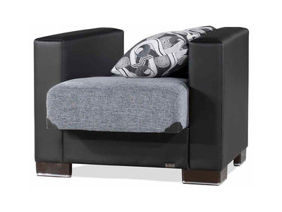 Armada Partial Leather 31" Wide Convertible Armchair