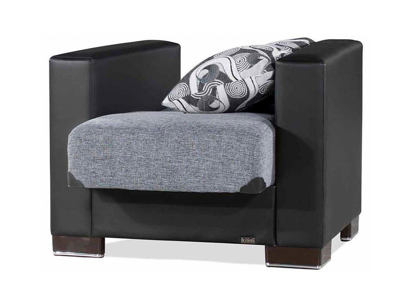 Armada Partial Leather 31" Wide Convertible Armchair