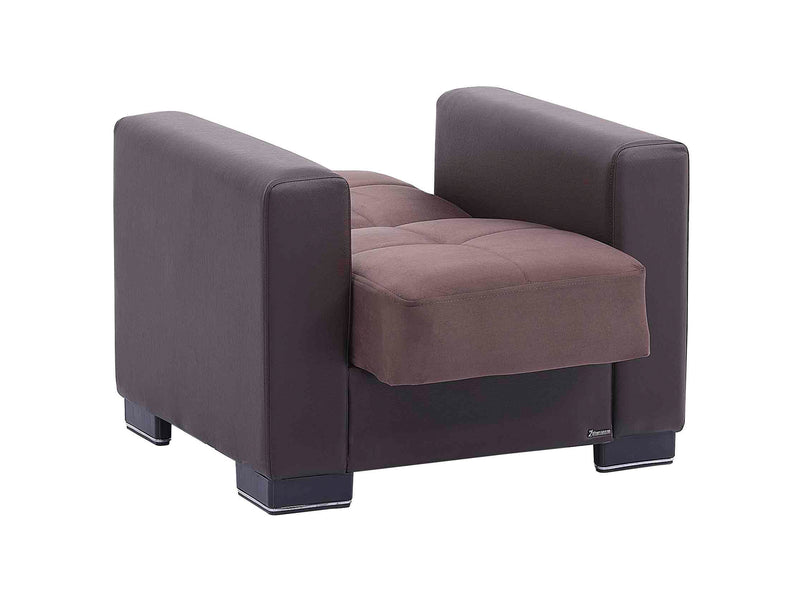 Armada Partial Leather 31" Wide Convertible Armchair
