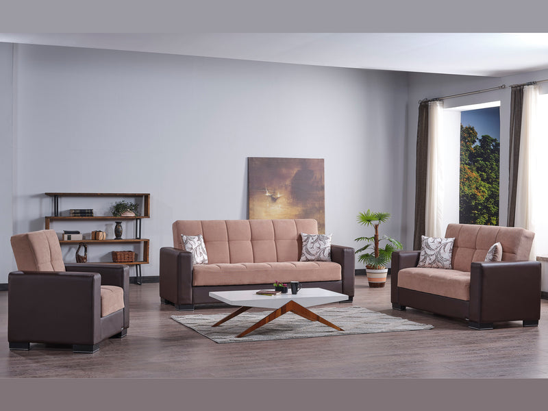 Armada Partial Leather 31" Wide Convertible Armchair