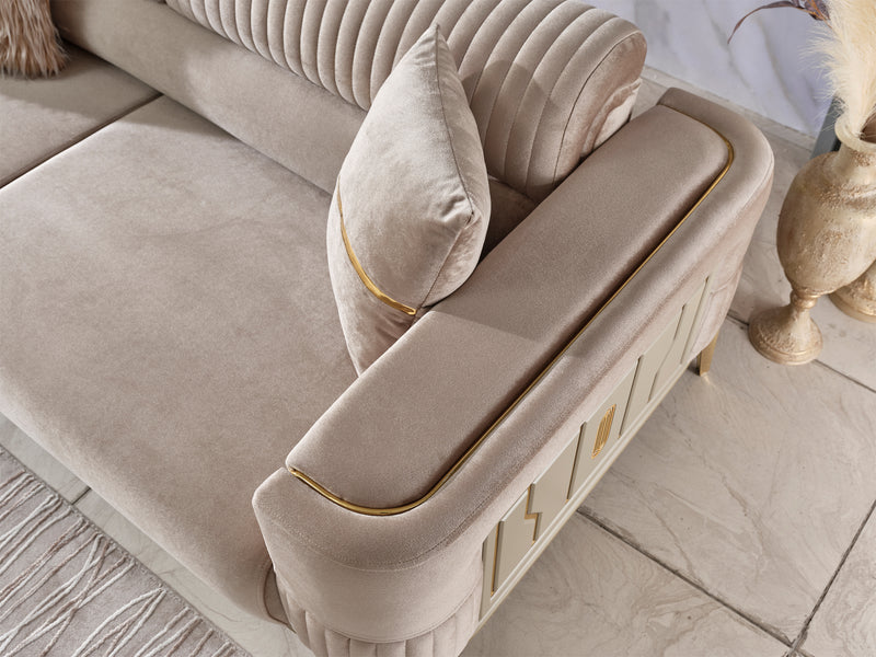 Armoni 90" Wide Square Arm Extendable Sofa