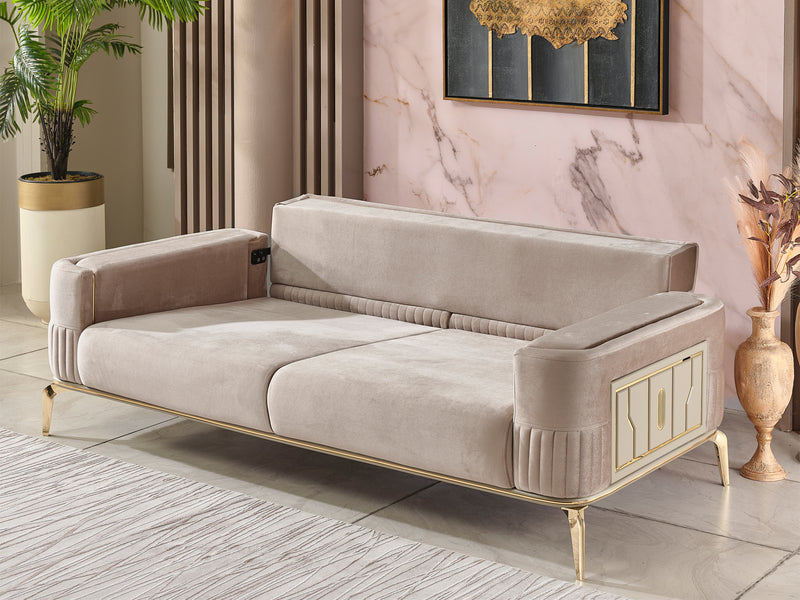 Armoni 90" Wide Square Arm Extendable Sofa