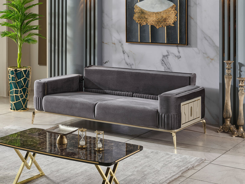 Armoni 90" Wide Square Arm Extendable Sofa