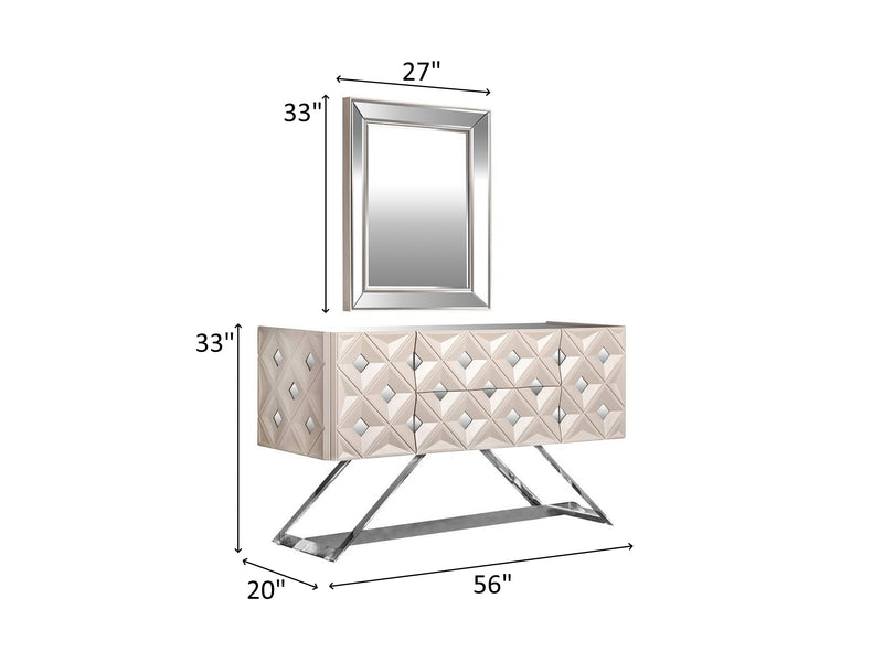 Asus 56" Wide Dresser With Mirror