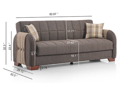 Barato Button 82.6" Wide Convertible Sofa