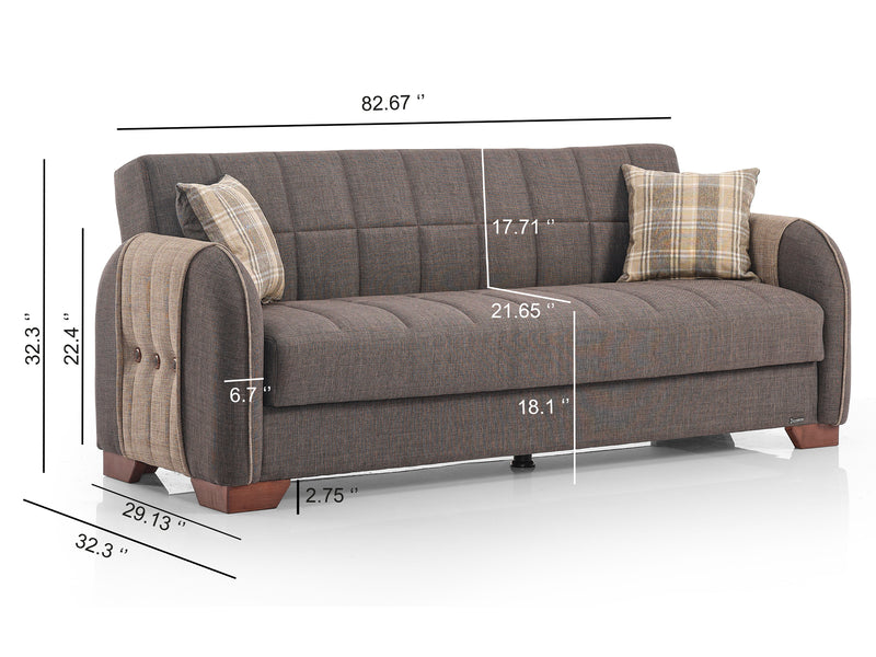 Barato Button 82.6" Wide Convertible Sofa