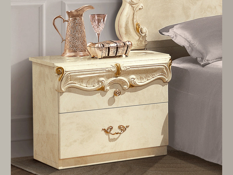 Barocco 21" Tall 2 Drawer Nightstand