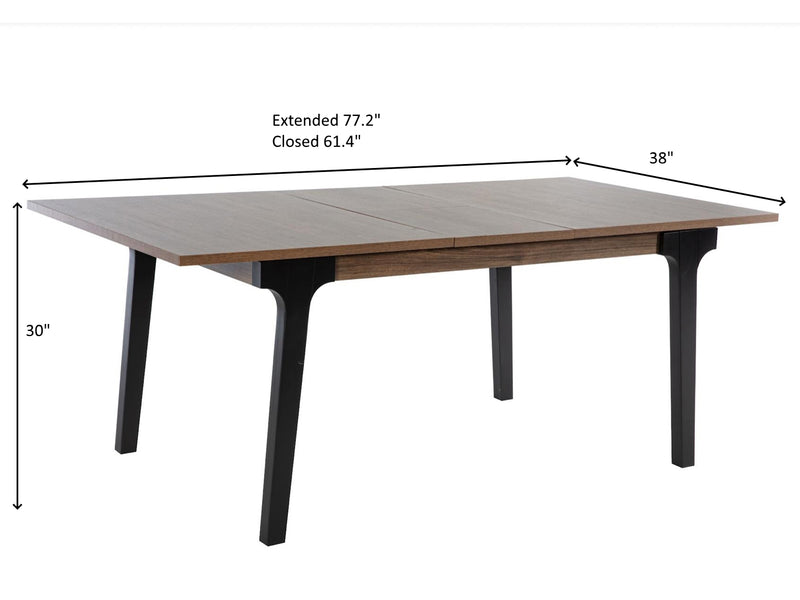 Kennedy 77.2" / 61.4" Wide Extendable Dining Table