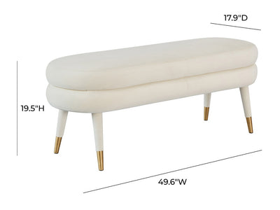 Betty 49.6" Wide Velvet Bench