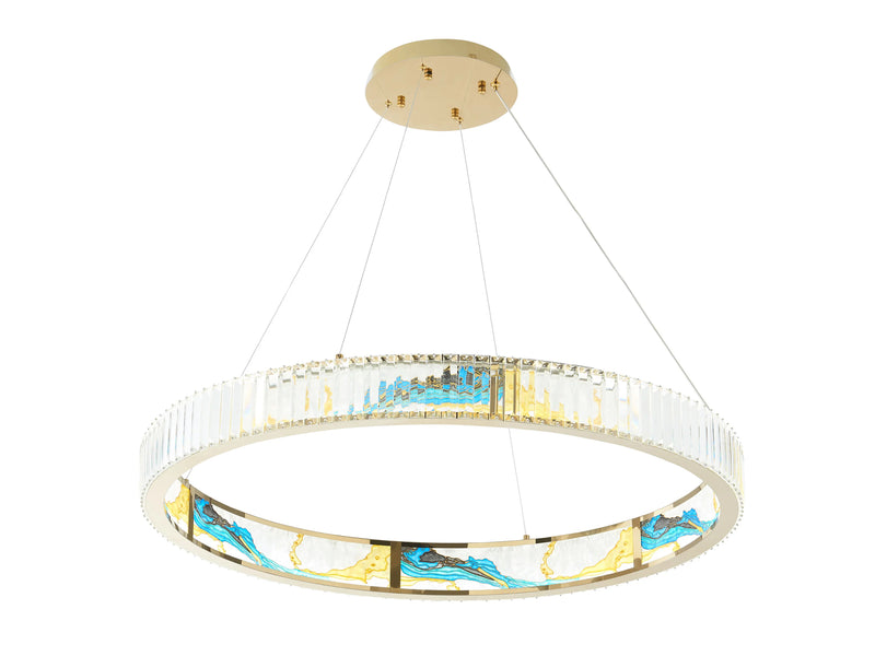 Boeseman Colorful 40" Wide Round Chandelier