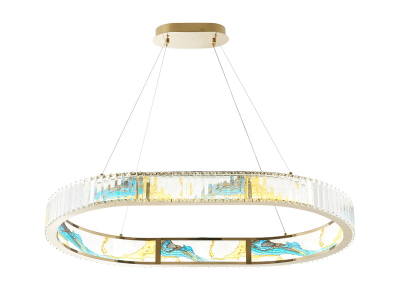 Boeseman Colorful 42" Wide Squoval Chandelier