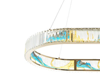 Boeseman Colorful 42" Wide Squoval Chandelier