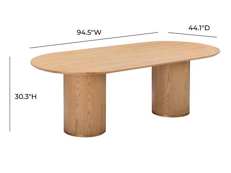 Brandy 94.5" Wide 6-8 Person Dining Table