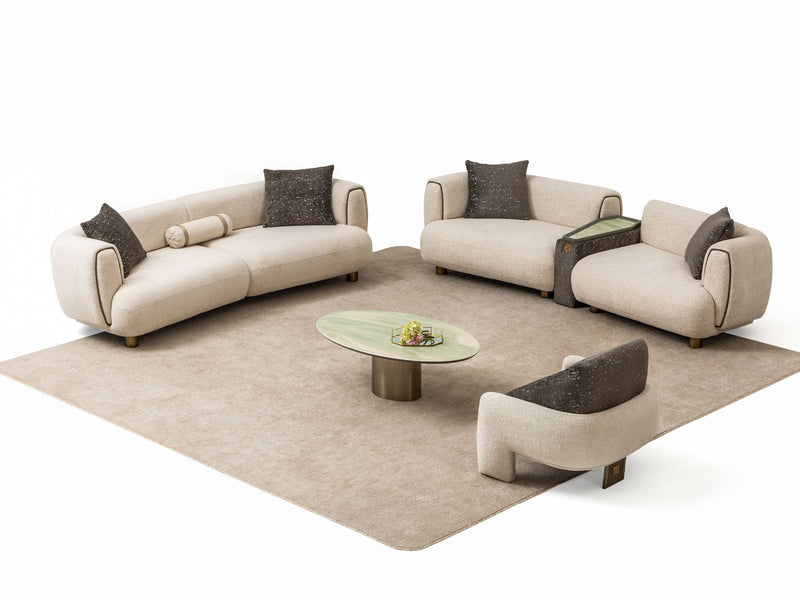 Da Vinci Three Seater Oval Sofa