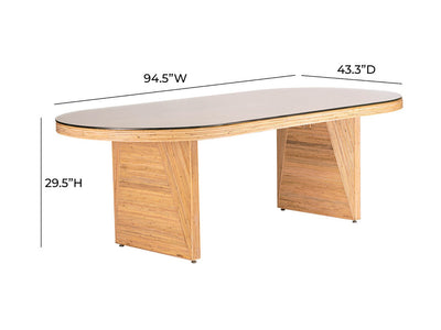 Caren 94.5" Wide 6-8 Person Dining Table