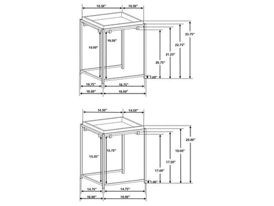 Bolden 23.7" Tall Nesting Table