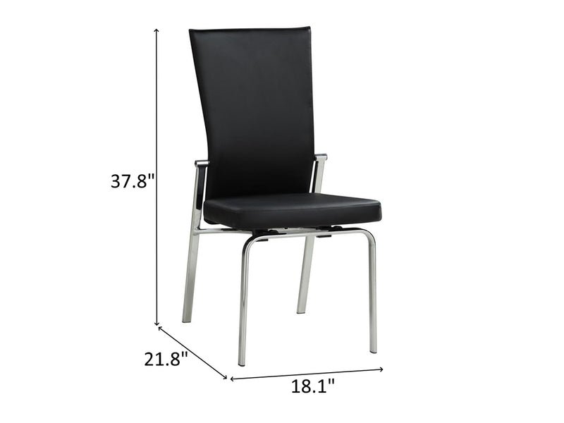 Molly 18.1" Wide Motion-Back Faux Leather Dining Chair (Set of 2)