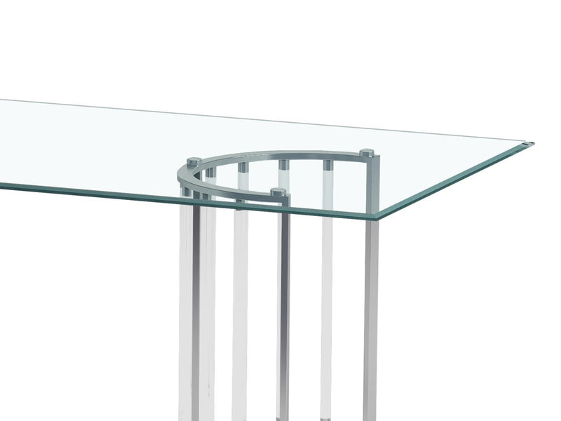 Trisha 72" Wide Glass Dining Table