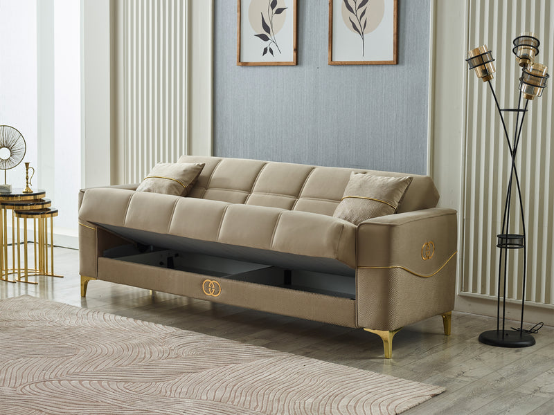 Clara 90" Wide Square Arm Convertible Sofa