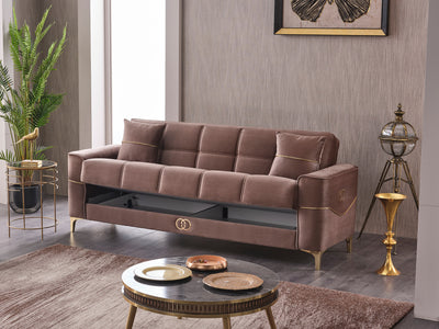 Clara 90" Wide Square Arm Convertible Sofa